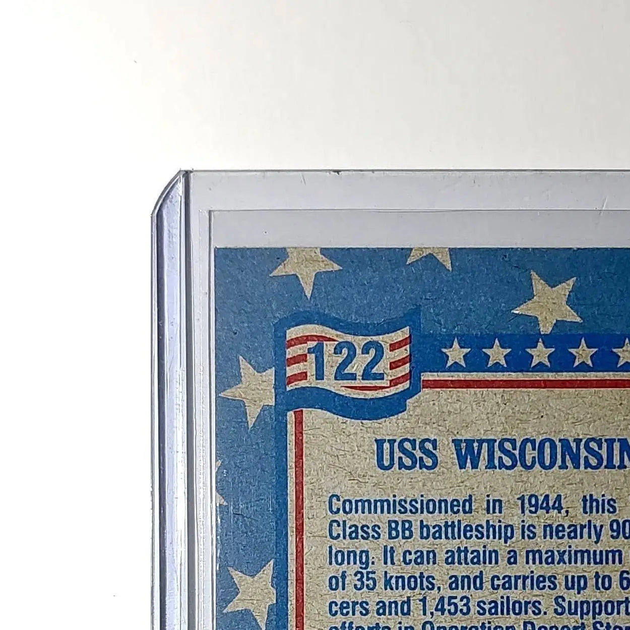 USS Wisconsin 1991 Topps Desert Storm #122 Card - Non-Sports Card Single
