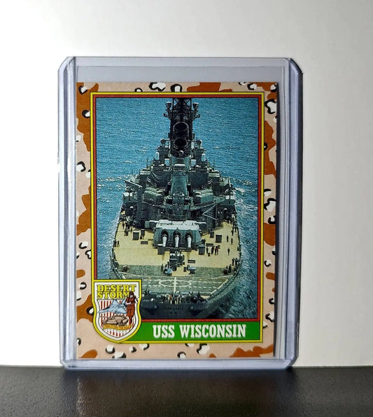 USS Wisconsin 1991 Topps Desert Storm #60 Card - Non-Sports Card Single