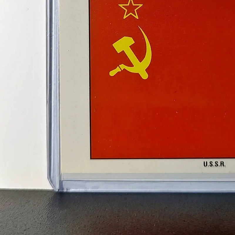 USSR Flag 1991 Topps Desert Storm #32 Sticker Card