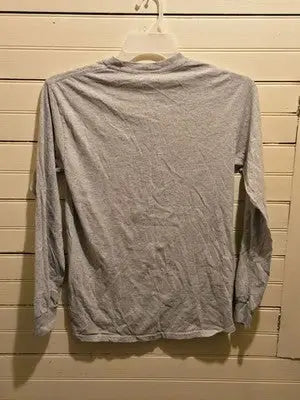Utah Athletics Apparel T-Shirt Mens S Gray Long Sleeve U Logo Feather - Apparel