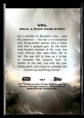 🌟 Val, 2025 Topps Chrome Star Wars #187 🌟