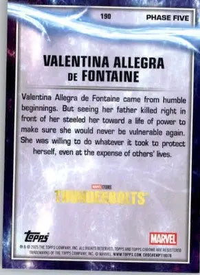 Valentina Allegra de Fontaine - 2025 Topps Chrome Marvel Studios - #190 - Marvel Card Single
