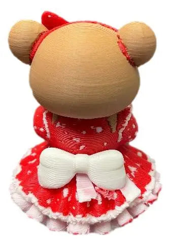 Valentine Bear Cute 3D Printed Teddy Bear with Heart Dress Valentine’s Day Gift - Other