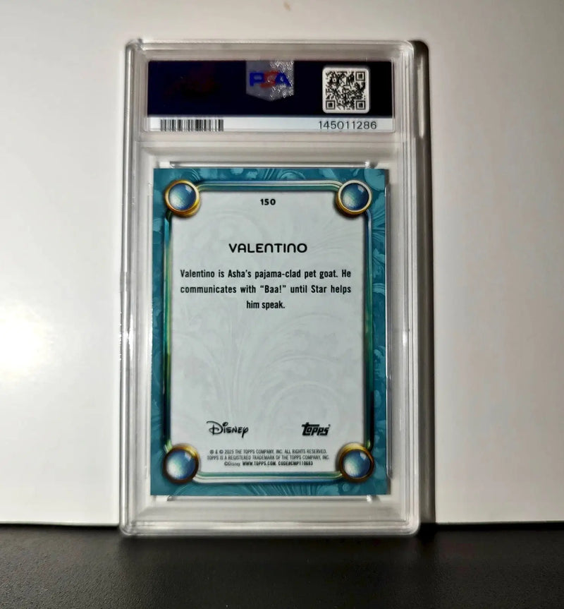 Valentino 2025 Topps Disney Wonder #150 Diamond Card Wish PSA 9 - Non-Sports Card Single