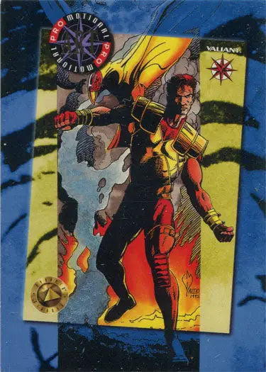 Valiant Era Series 1 promotional art card featuring a female warrior with a large weapon