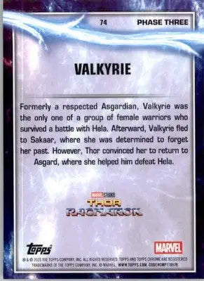 Valkyrie - 2025 Topps Chrome Marvel Studios - #74 - Non_sport - Non-Sports Card Single