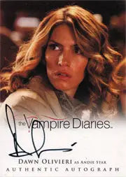 Autographed Vampire Diaries Season Two A19 card of Dawn Olivieri as Andie Star
