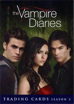 Promo card featuring main characters from The Vampire Diaries trading cards series
