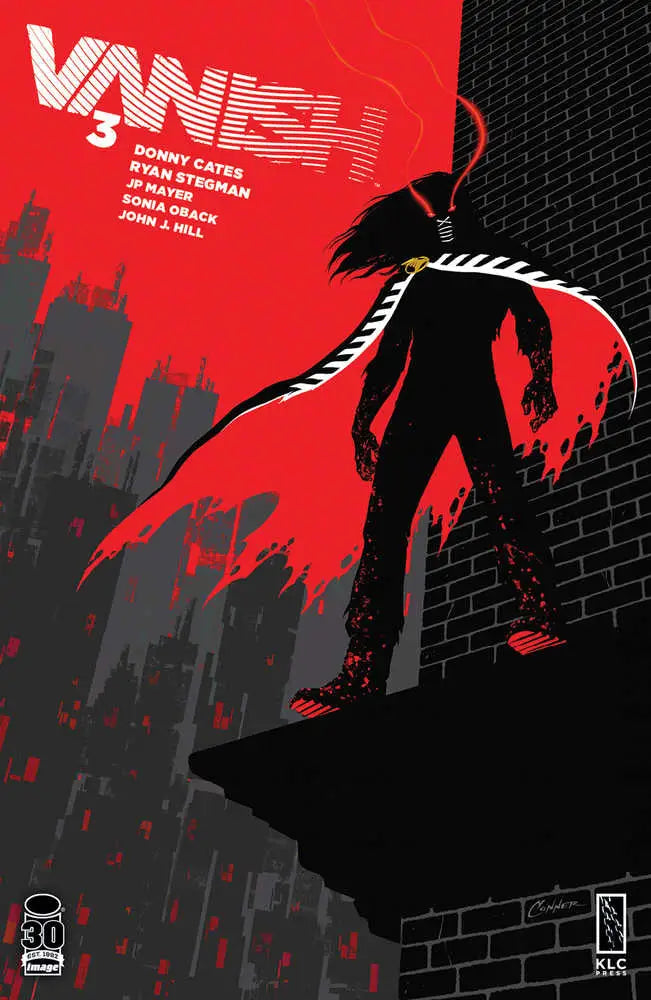 Stylized Vanish #3 Cover D poster with silhouetted figure, great for trading cards fans
