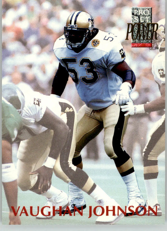 Vaughan Johnson - 1992 Pro Set Power - #53 - Football - Football Card Single
