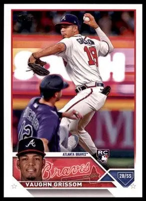 Vaughn Grissom Rookie 2023 Topps #275 Atlanta Braves - Baseball Card Single