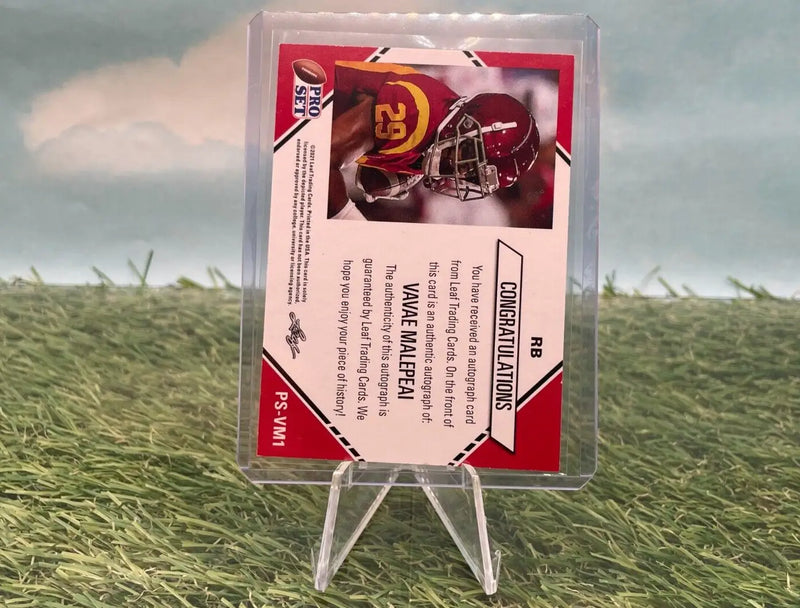 Vavae Malepeai AUTOGRAPH RC USC Trojans- 2021 Leaf Pro Set College -Football- - Football Card Single
