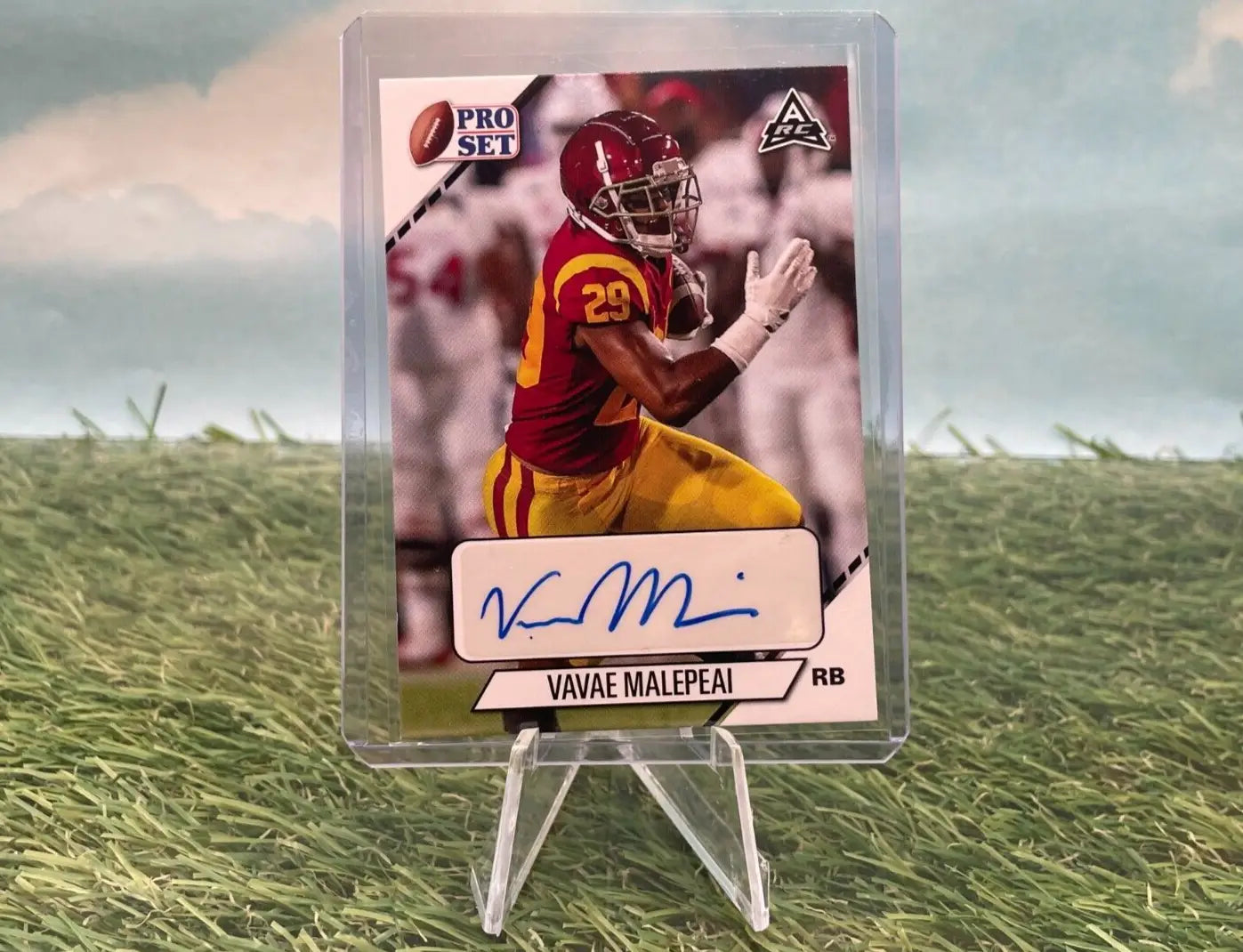 Vavae Malepeai AUTOGRAPH RC USC Trojans- 2021 Leaf Pro Set College -Football- - Football Card Single