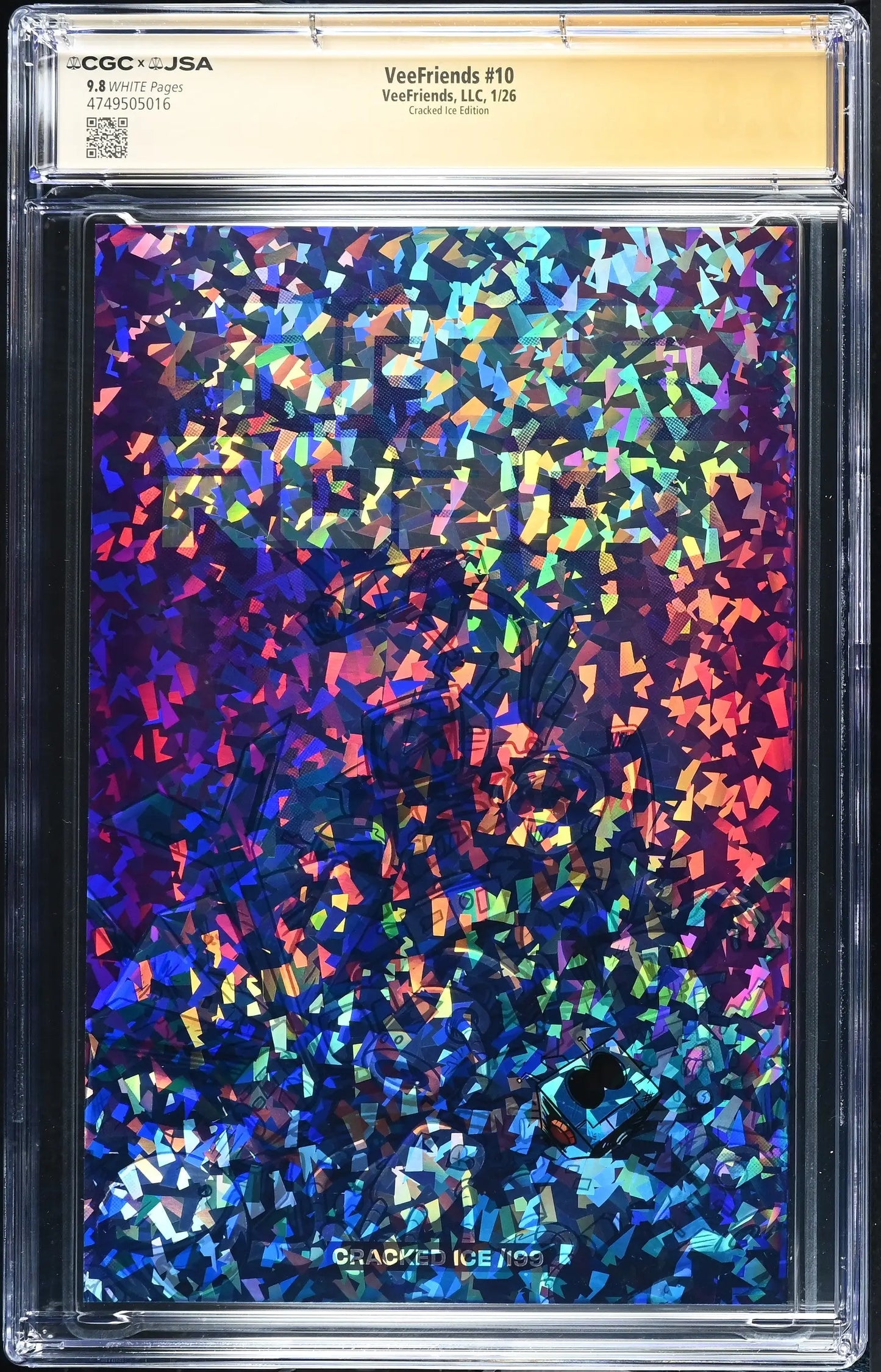 VeeFriends Comic Book #10: Rare Robot Cracked Ice /199 CGC 9.8 JSA DJ Coffman Signed - Comic Book