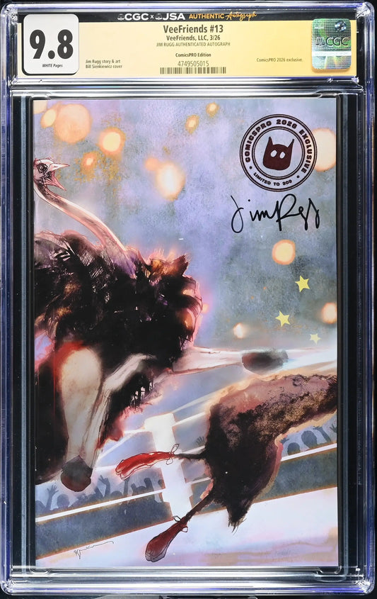 VeeFriends Comic Book #13: Farm Fights CGC 9.8 JSA Rugg Signed ComicsPRO Sienkiewicz Virgin - Comic Book