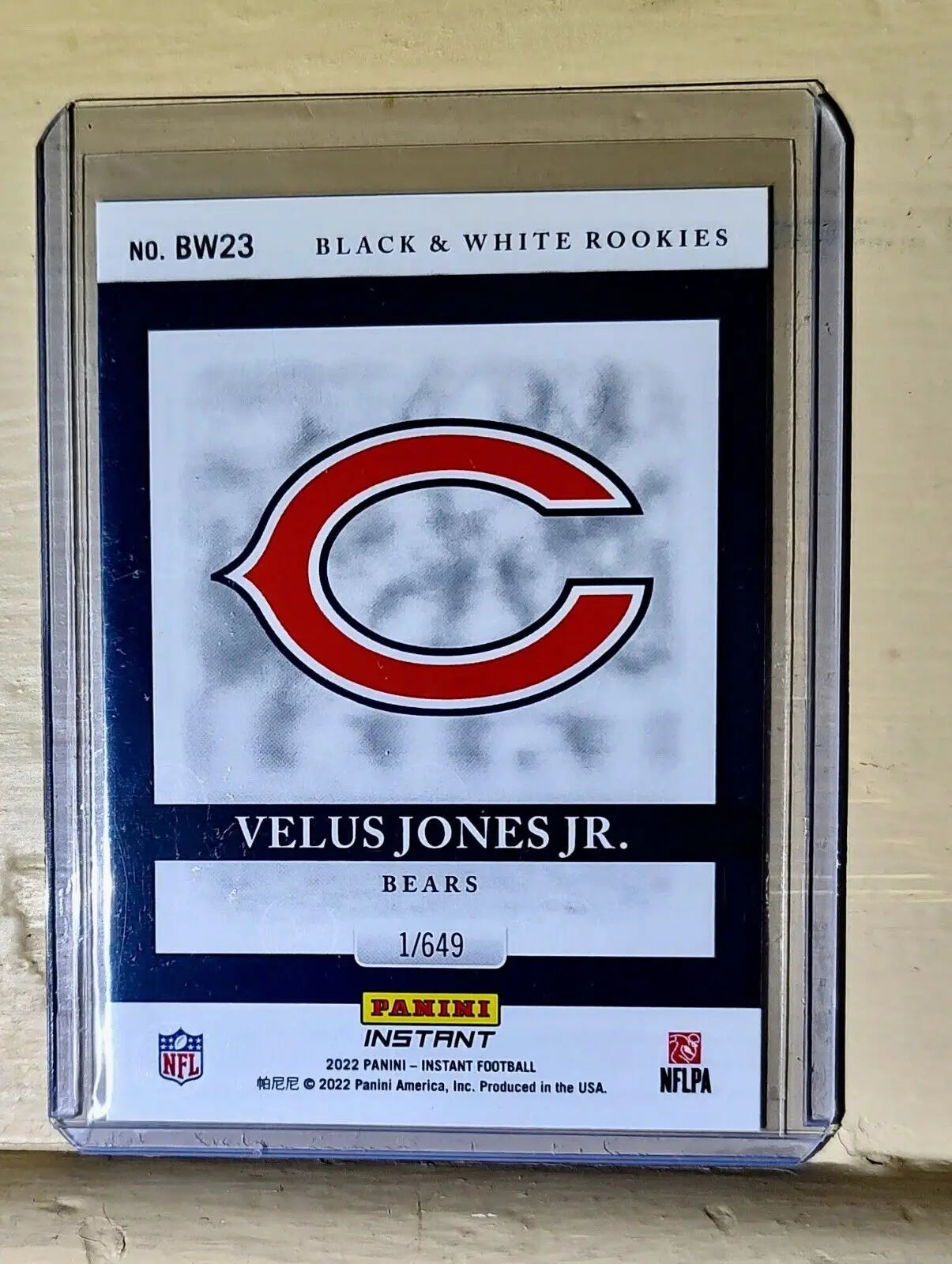 Velus Jones Jr. 2022 Panini NFL Black & White Rookies #23 Football Card 1 of 649 - Football Card Single
