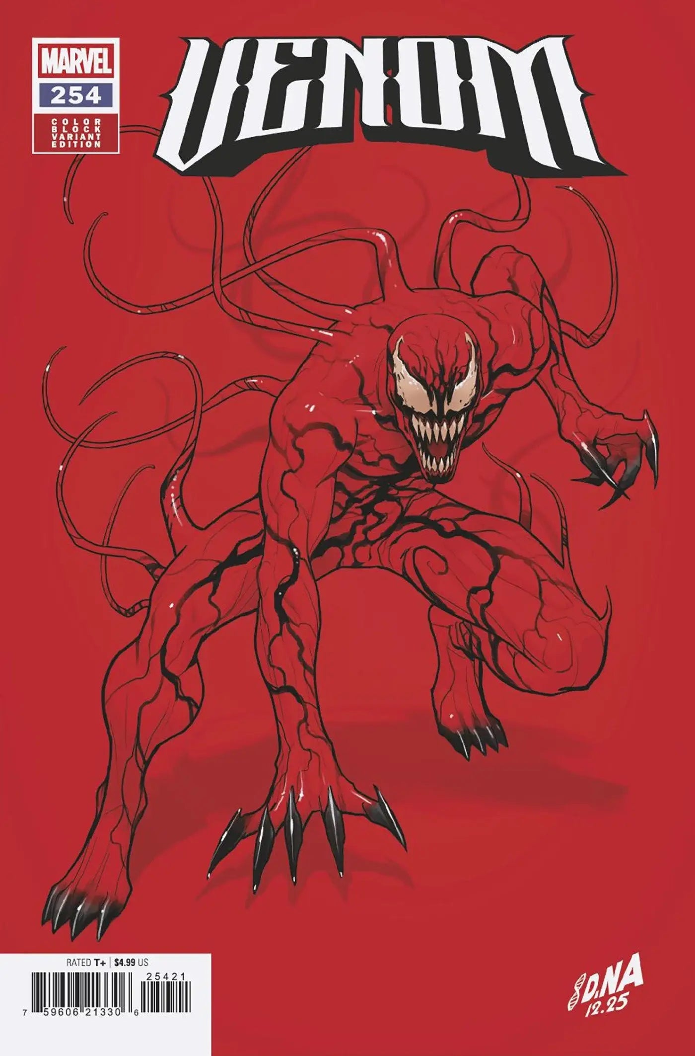 Venom #254 David Nakayama Color Block Red Variant - Comic Book