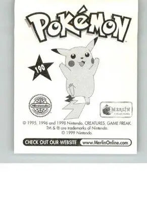 Venusaur - 1999 Merlin Pokemon Stickers - #190 - Pokémon Card Single