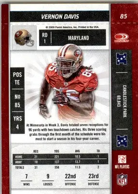 Vernon Davis - 2009 Playoff Contenders - #85 - Football - Football Card Single