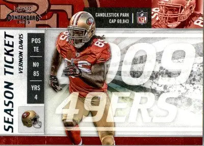 Vernon Davis - 2009 Playoff Contenders - #85 - Football - Football Card Single