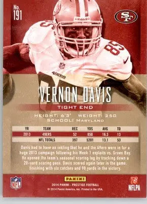 Vernon Davis - 2014 Panini Prestige - #191 - Football - Football Card Single
