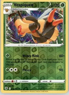 Vespiquen - Astral Radiance - 012/189 - Reverse Holo LP Pokemon - Pokémon Card Single