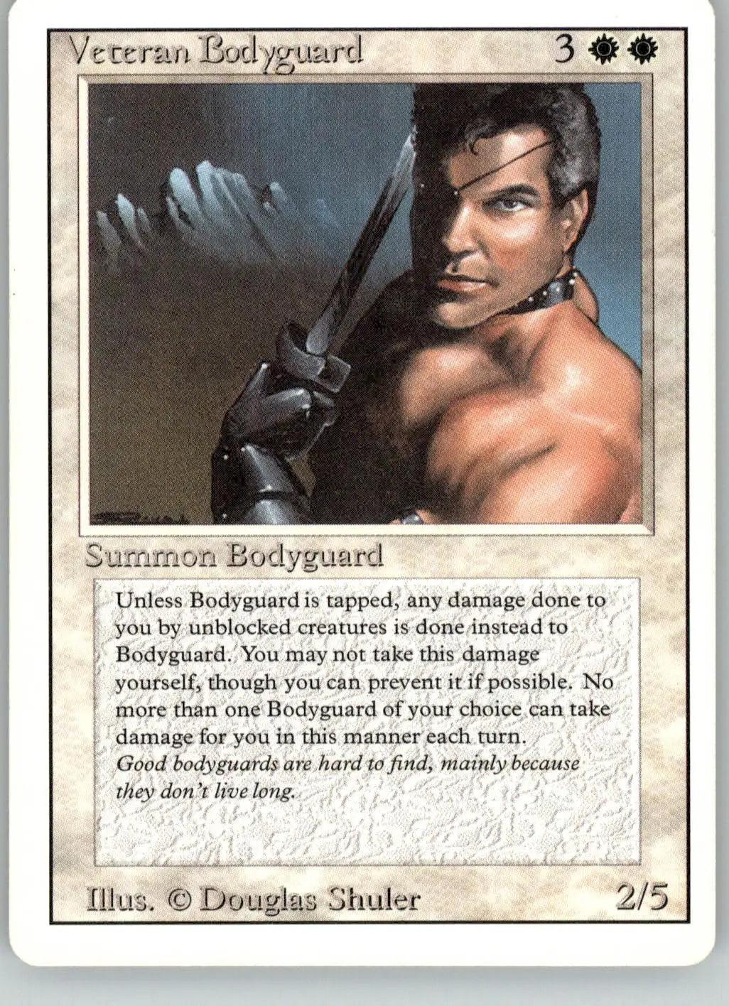 Veteran Bodyguard - Revised Edition - LP Magic: The Gathering - Magic Card Single