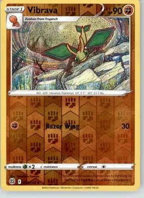 Vibrava - Brilliant Stars - 075/172 - Reverse Holo LP Pokemon - Pokémon Card Single