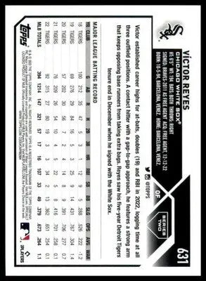 Victor Reyes 2023 Topps #631 Chicago White Sox - Baseball Card Single