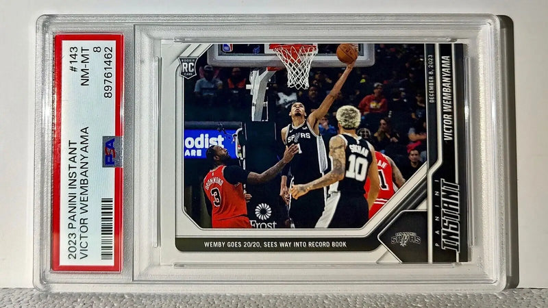Victor Wembanyama 2023-24 Panini #143 NBA Rookie Basketball Card 1 of 2951 PSA 8 - Basketball Card Single