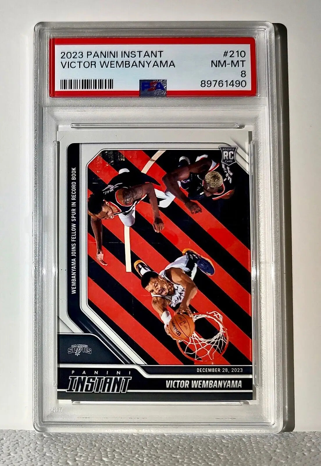 Victor Wembanyama 2023-24 Panini #210 NBA Rookie Basketball Card 1 of 3127 PSA 8