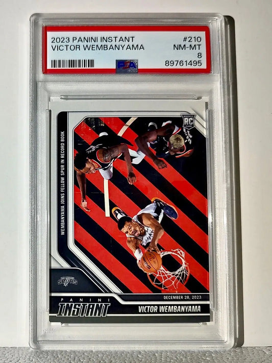 Victor Wembanyama 2023-24 Panini #210 NBA Rookie Basketball Card 1 of 3127 PSA 8 - Basketball Card Single