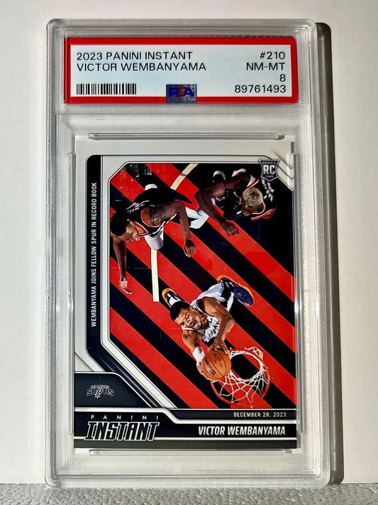 Victor Wembanyama 2023-24 Panini #210 NBA Rookie Basketball Card 1 of 3127 PSA 8 - Basketball Card Single