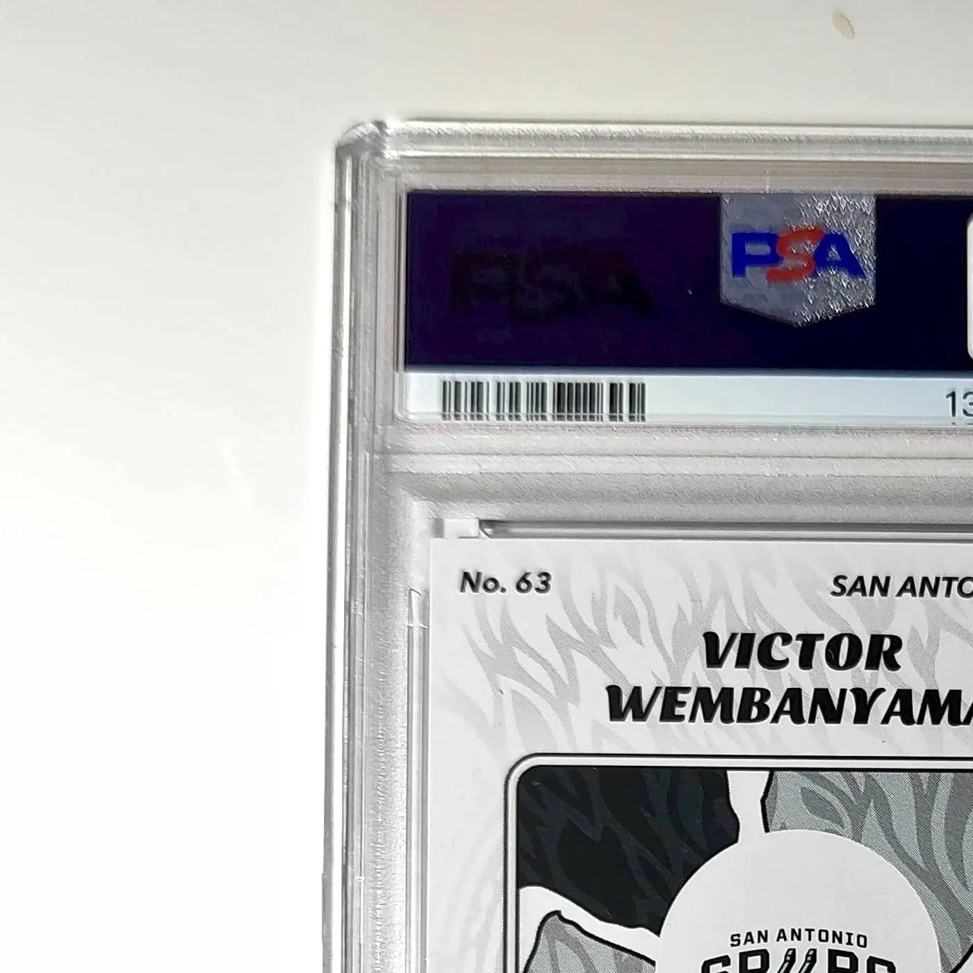 Victor Wembanyama 2024-25 Panini NBA #63 Sticker 42/75 Purple Foil PSA 7 NM