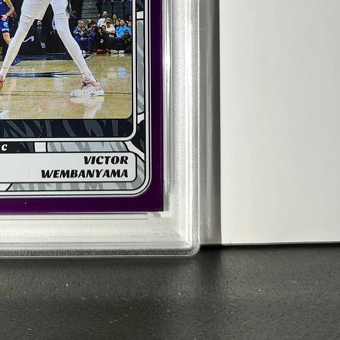 Victor Wembanyama 2024-25 Panini NBA #63 Sticker 42/75 Purple Foil PSA 7 NM