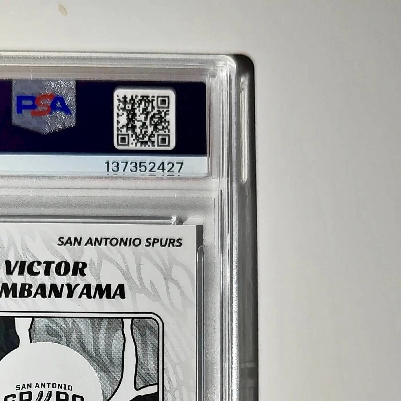 Victor Wembanyama 2024-25 Panini NBA #63 Sticker 42/75 Purple Foil PSA 7 NM