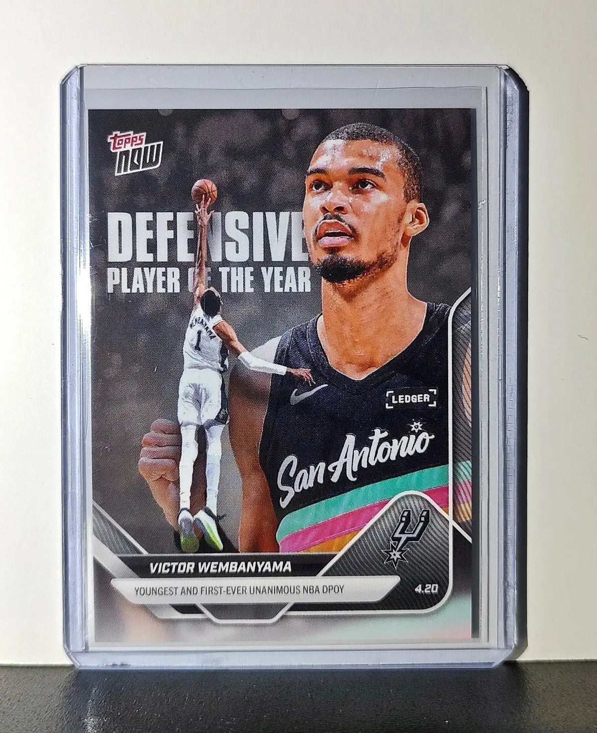 Victor Wembanyama 2025-26 Topps Now #DPOY Defensive Player of the Year Spurs - Basketball Card Single