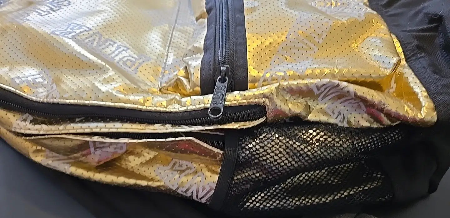 Victoria’s Secret PINK Gold Metallic Backpack – Perforated Style Black Base. - Apparel