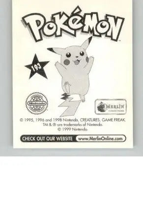 Victreebel - 1999 Merlin Pokemon Stickers - #193 - Non_sport - Pokémon Card Single