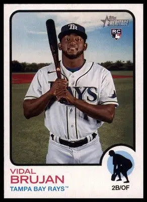 Vidal Brujan Rookie 2022 Topps Heritage #90 Tampa Bay Rays - Baseball Card Single