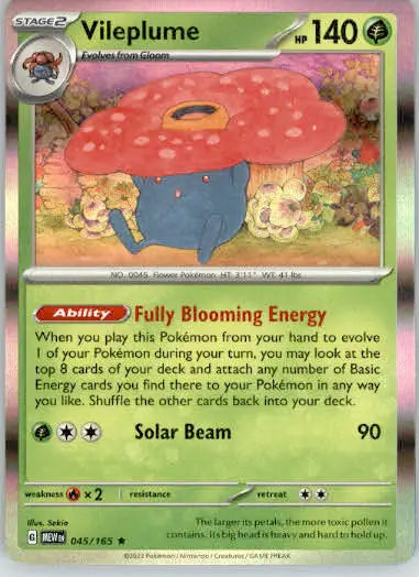 Vileplume - SV: Scarlet & Violet 151 - 045/165 - Holo NM - Pokémon Card Single