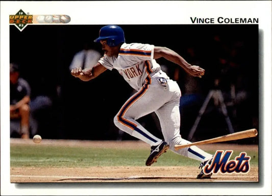 Vince Coleman 1992 Upper Deck MLB #131 Baseball Card New York Mets - Baseball Card Single