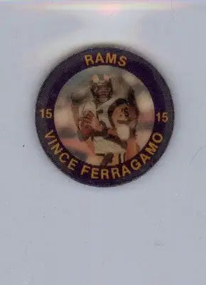 Vince Ferragamo - 1983 7-Eleven Super Star Sports Coins - #15 - Football - Football Card Single
