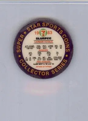 Vince Ferragamo - 1983 7-Eleven Super Star Sports Coins - #15 - Football - Football Card Single