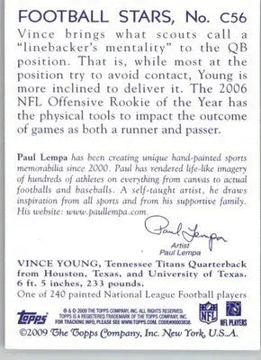 Vince Young - 2009 Topps National Chicle - #C56 - Football - Football Card Single