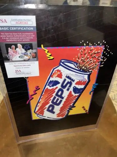 Framed Pepsi advertisement in Vine Line Chicago Cubs Magazine featuring Billy Williams and Ron Santo