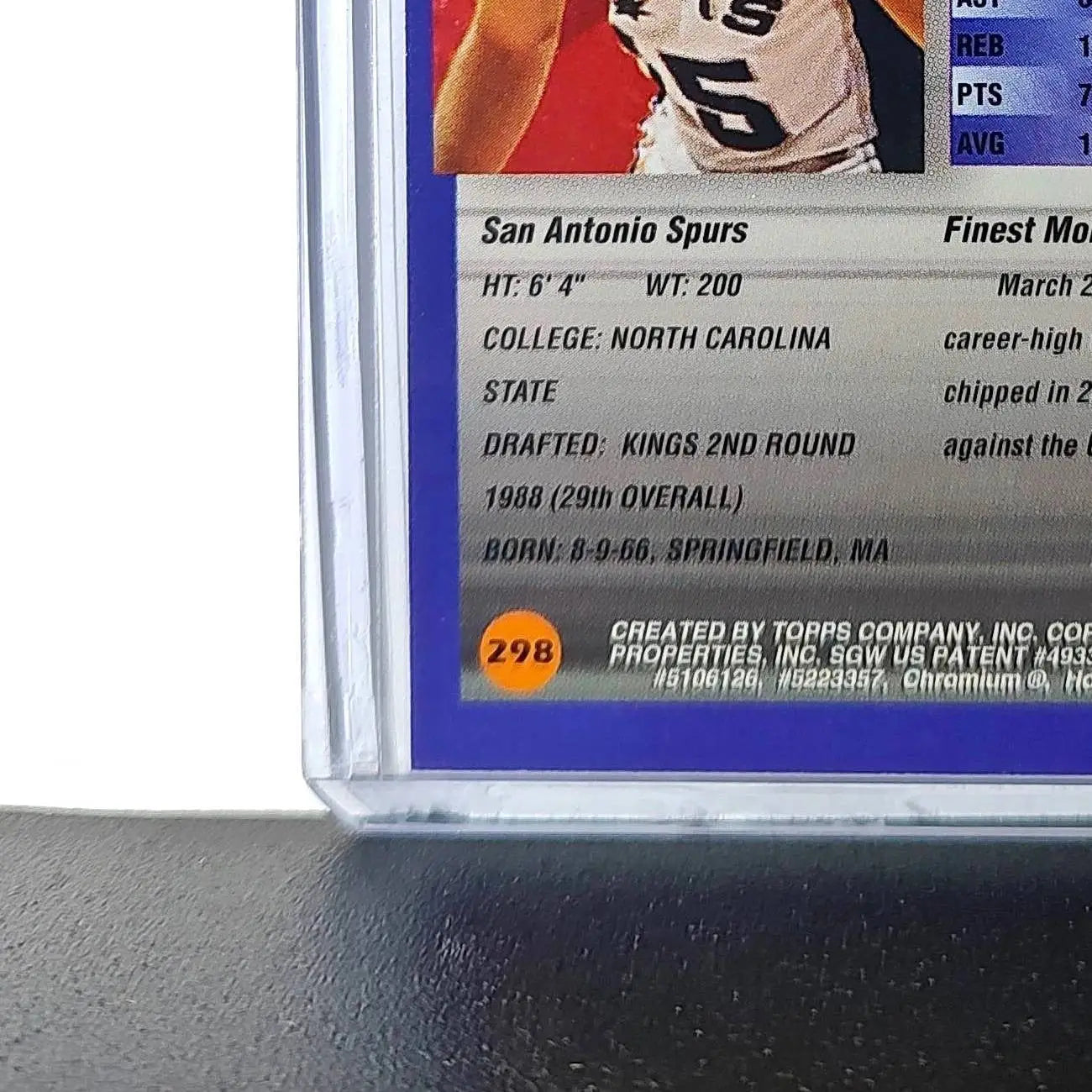 Vinny Del Negro 1994-95 Topps Finest #298 Basketball Card - Basketball Card Single