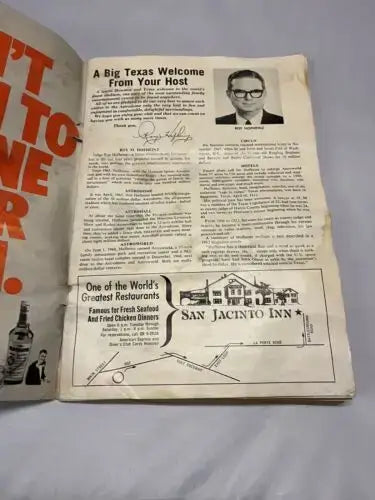VINTAGE 1969 Houston Astros vs Philadelphia Phillies Program Houston Astros - Sports Memorabilia