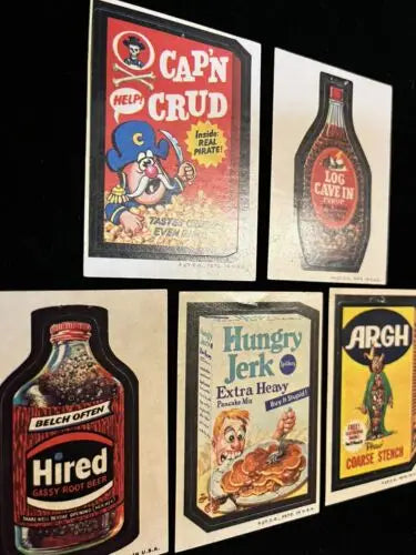 Vintage 1973 Topps Wacky Packages Series 2 and 3 sticker card lot trading cards