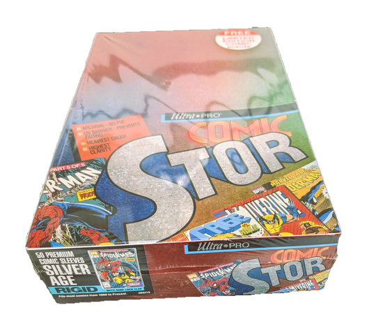 Vintage (1990’s) Ultra PRO Silver Rigid 3 Ring Binder Comic Book Sleeves - 50 Count Box - Comic Book Storage Supplies